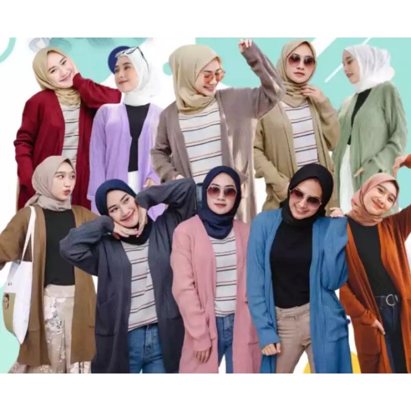 [COD] Cardigan Oversize Wanita | Kardigan Rajut Panjang Jumbo Remaja Model Terbaru Korea