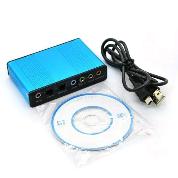 sound card external usb 6 channel 5.1 untuk audio SPDIF optical
