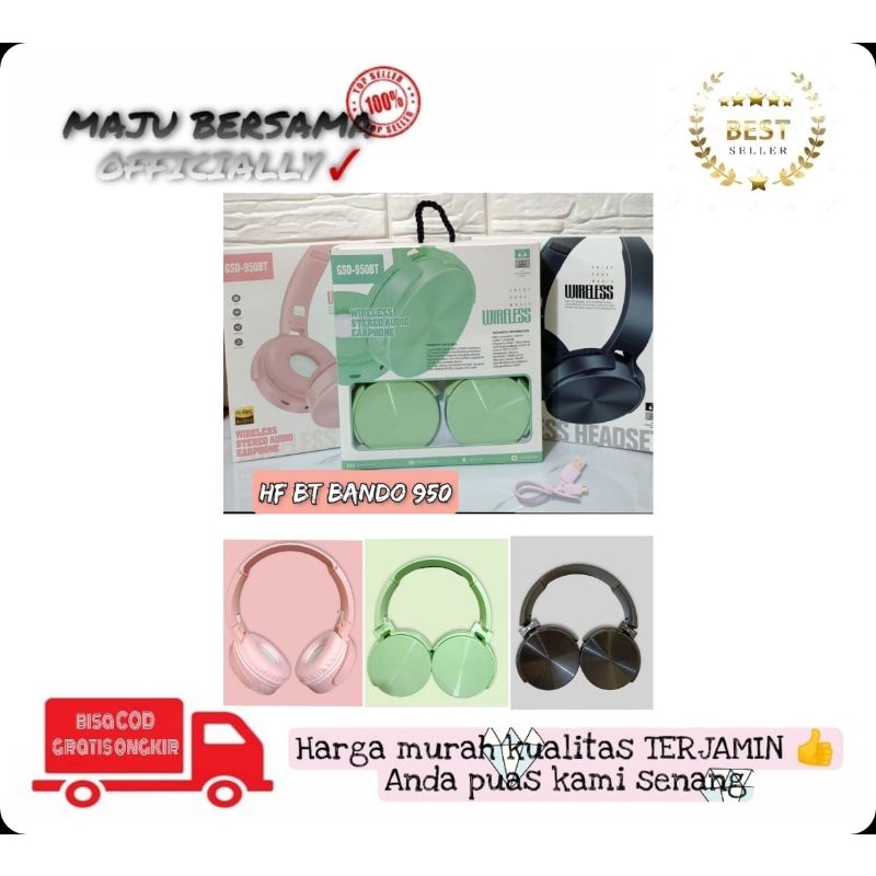 MB - Headset bando bluetooth macaron GSD-950 / HF BT bando 950 headset bluetooth wireless macaron he