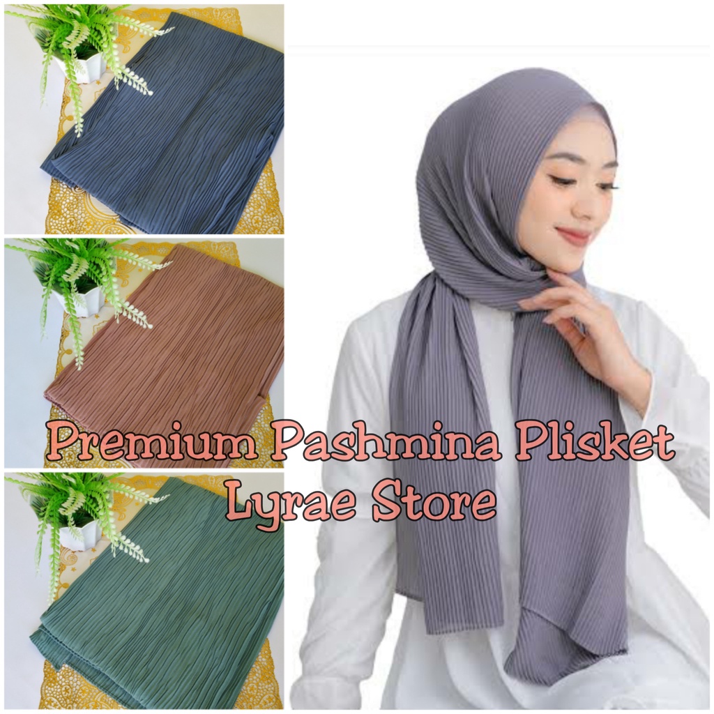 Hijab Azara - Premium Pashmina Plisket / Cerutti Uno / Full Plisket / Kerudung / Murah