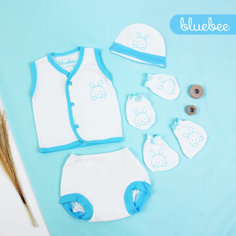 Blue Bee Setelan Bayi New Born Singlet / Baju Anak / Kado Lahiran 22002