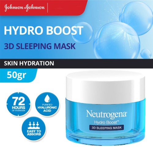 (CREAM Mousturizer) NEUTROGENA Hydro Boost 50gr Water Gel / 3D Sleeping Mask BPOM - Pelembab Untuk Perawatan Wajah - Krim Siang Day / Malam Night - Masker Tidur Cocok Untuk Kulit Kering - Netrogena Netrogen