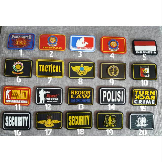 PATCH RUBBER TEMPELAN KARET VELCRO 1