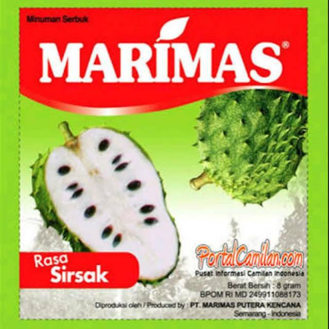 

Marimas Rasa Sirsak Minuman Serbuk Instant Rentengan - 10 pcs x 7 gr