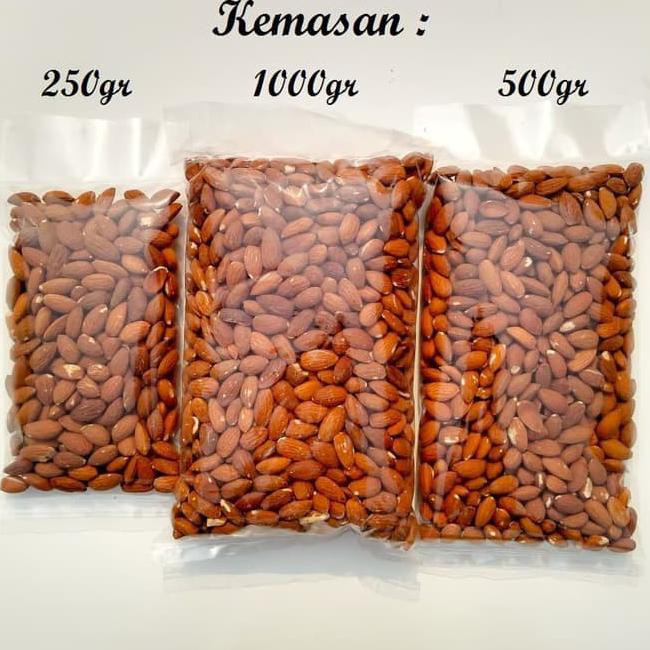 

2Xaj 250Gr Kacang Almond Almon Panggang Kupas Natural Premium Blue Diamond Dn67