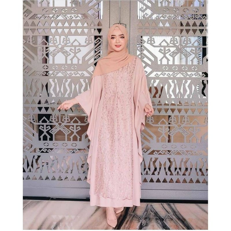 Gamis Remaja Wanita Kekinian Model Kekinian Terbaru 2021 Lebaran Bahan MOSCRAPE