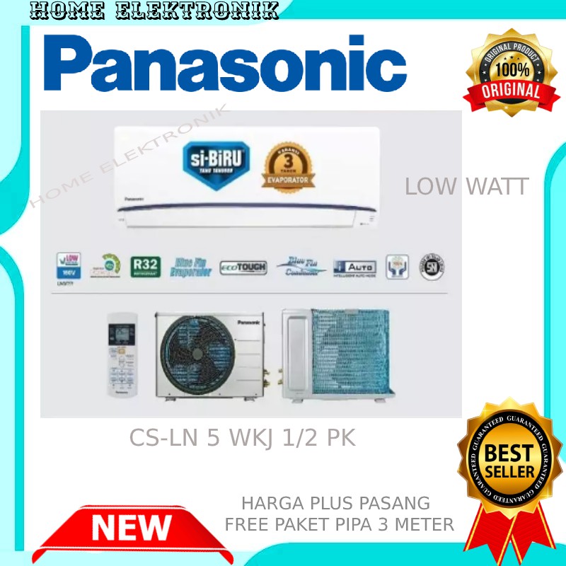 AC PANASONIC CS-LN 5 WKJ ½ PK+PEMASANGAN