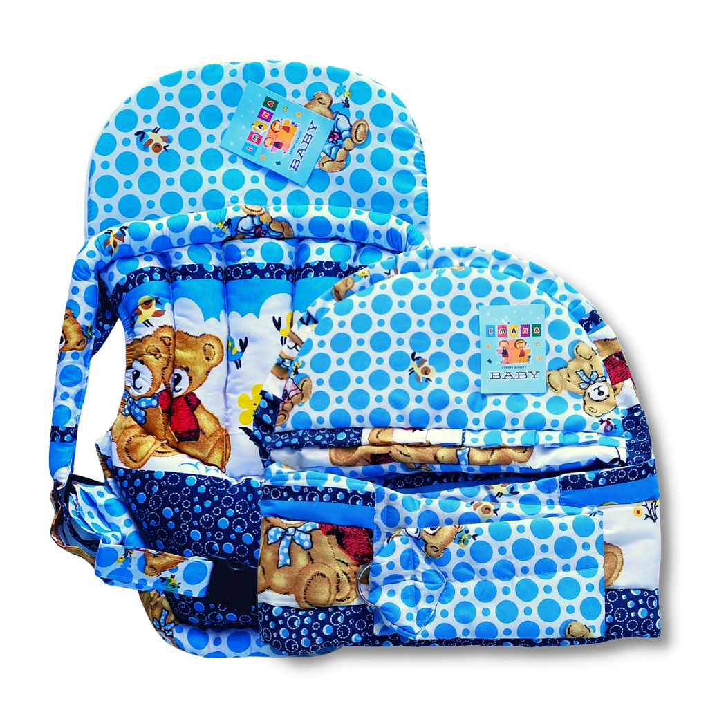 Gendongan Bayi Depan Beruang Lucu-2Pcs Biru