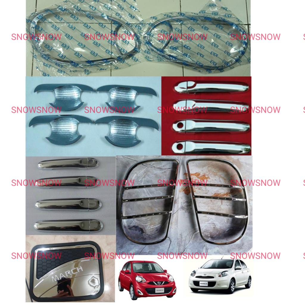 Paket Garnish Depan Belakang Outer Handle Tank Cover Platinum March 1 2 Lubang 4pcs 5 pcs Chrome