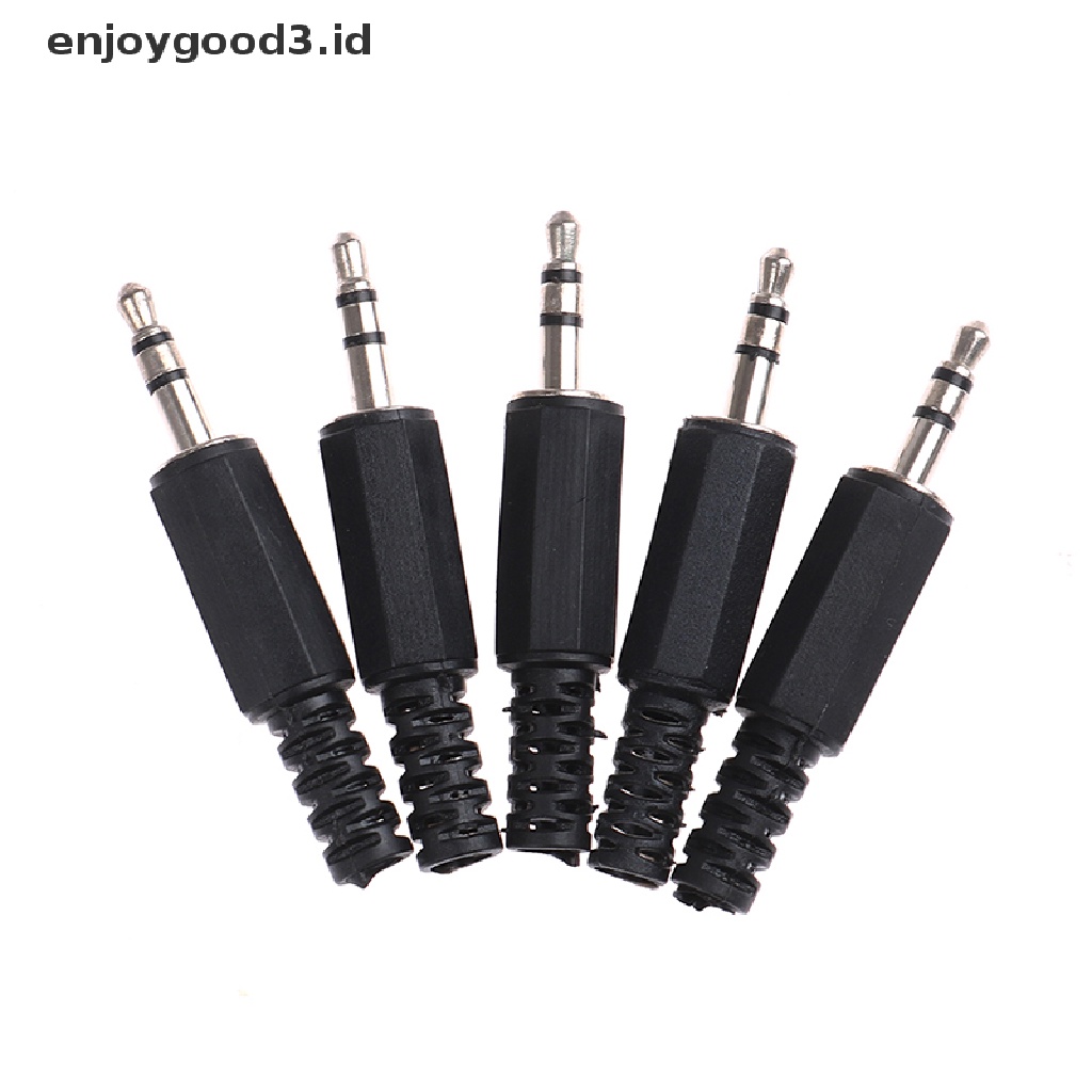 Konektor Jack Audio Male Mono Stereo 3.5mm 3 Pole Untuk Headphone