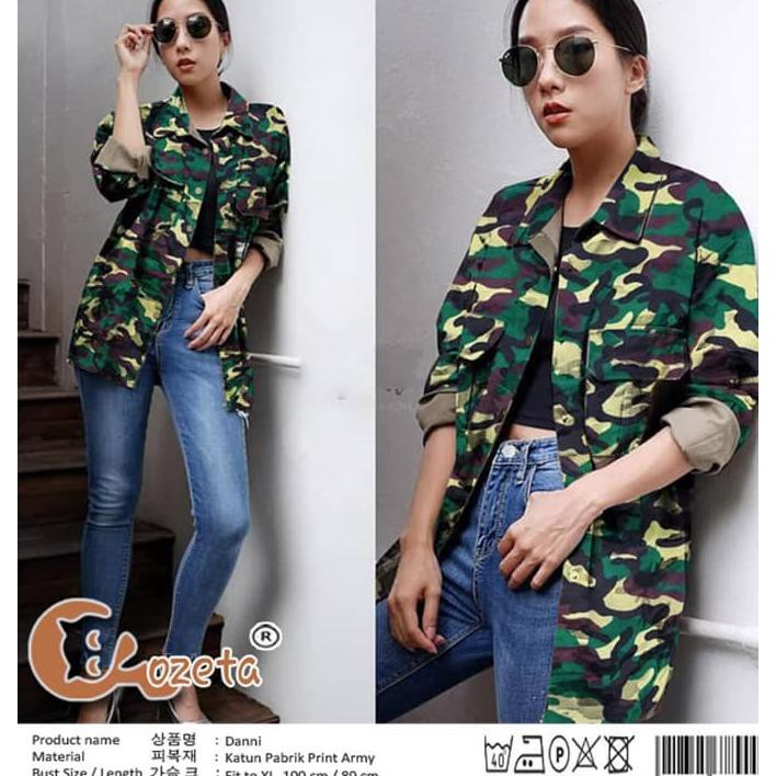 Barang Berkualitas DANNI KEMEJA LORENG HIJAU Baju Atasan Wanita 0115 RJV STOK TERBATAS