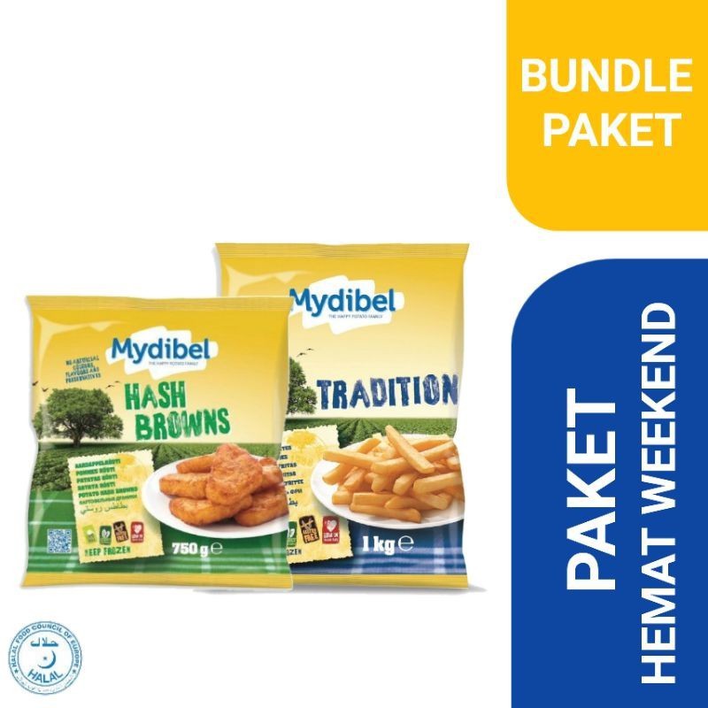 Mydibel Kentang Tradition1kg & Hash Brown Triangle 750gr - 1 Bundle