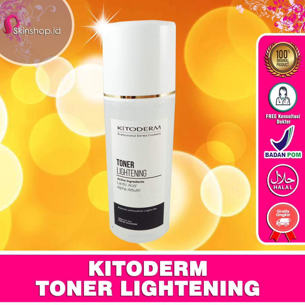 PAKET Kitoderm Whitening Glowing Premium Original / Paket Pemutih Anti Kusam isi 4 BPOM Aman