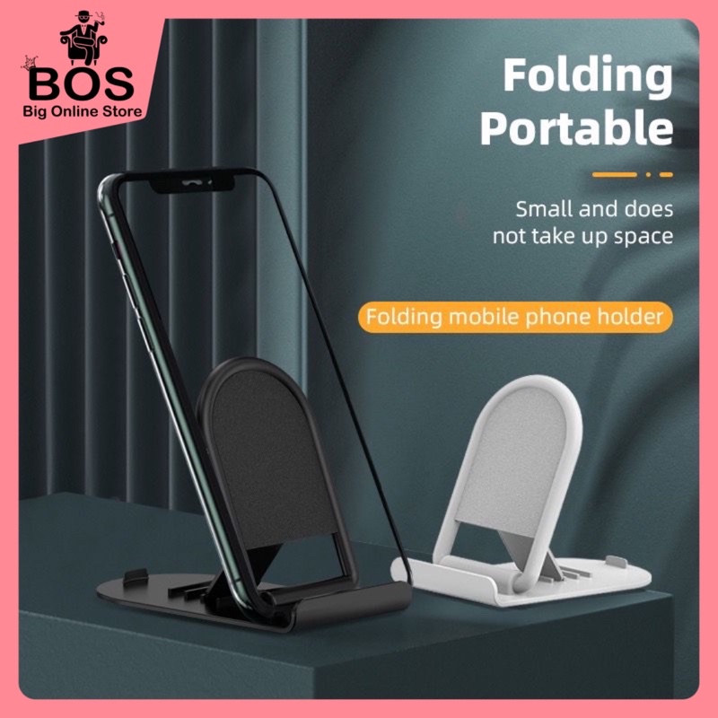 BOS - HOLDER HP MINI LIPAT IMPOR MULTIFUNGSI | HD DUDUKAN STAND HANDPHONE