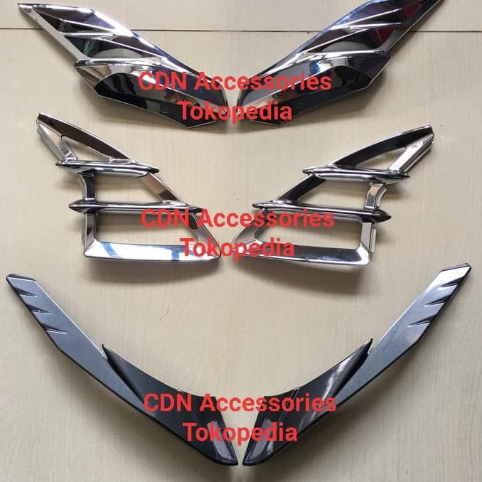 ( BISA COD ) Paket Garnish Suzuki Satria FU 3 set - Hitam TERUJI Kode 1001