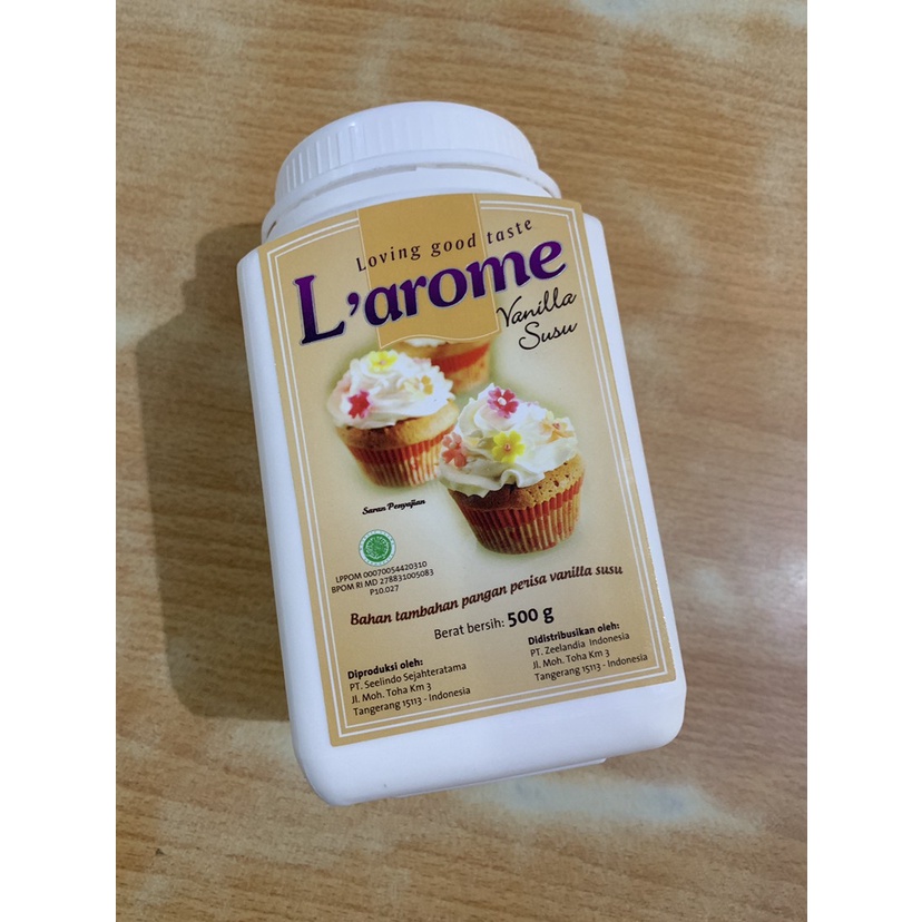 

Larome L'arome vanilla milk powder 500 gr bubuk vanila susu perisa