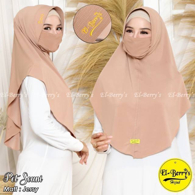 HIJAB MASKER EL- BERRY'S ORI PET SEUNI- BAHAN JERSEY STELLA SUPER