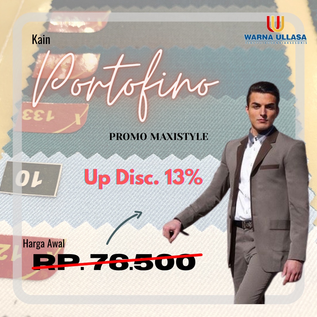 Kain Portofino By Maxistyle Seragam Polisi TNI Baju Celana Blazer