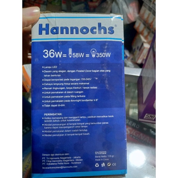 lampu hannochs LED 36 watt lampu led bolam hanoch hanok lampu led garansi