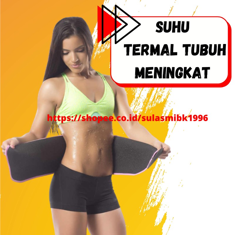 Sabuk Pelangsing Korset Pengecil Perut Sweet Sweat Waist Trimmer Belt Korset Pembakar Lemak