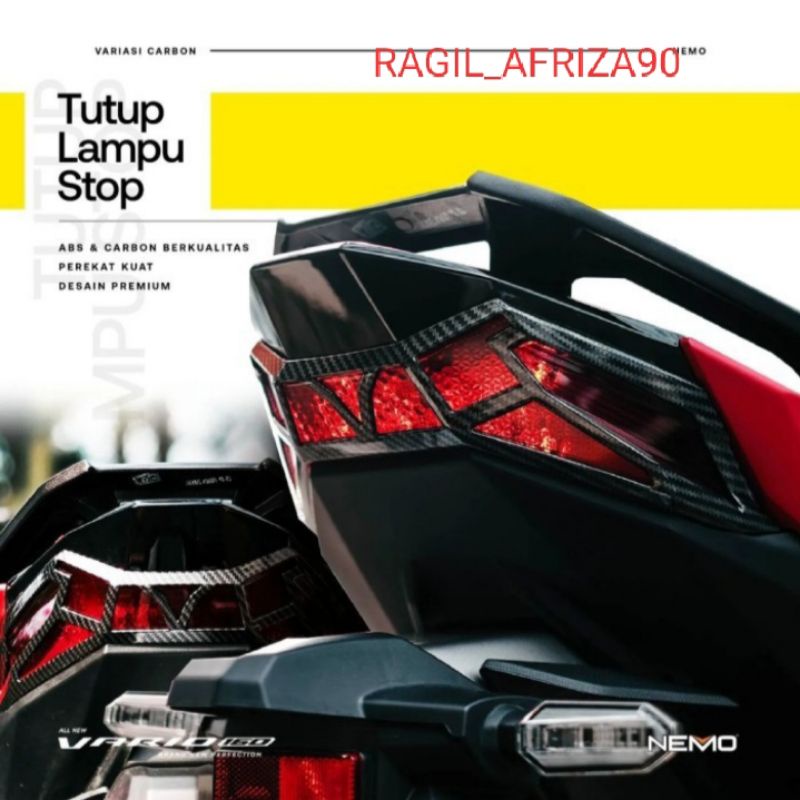 COVER STOPLAMP LIST STOPLAM LAMPU BELAKANG VARIO 160 CARBON