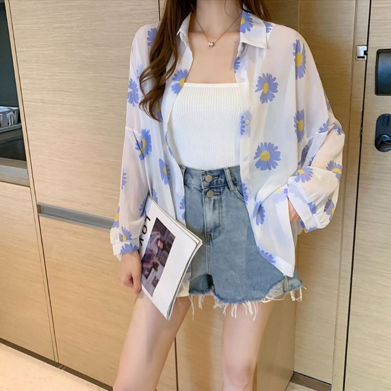 MDLV 8542 MINUSONE SHIRT KEMEJA KOREA KEMEJA DAISY BLOUSE KOREA KEMEJA CHIFFON IMPORT FASHION IMPORT