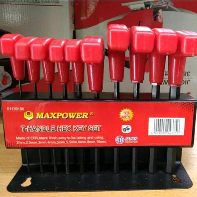Kunci L Model T/T-Handle Hex Key Set Maxpower Storekece135