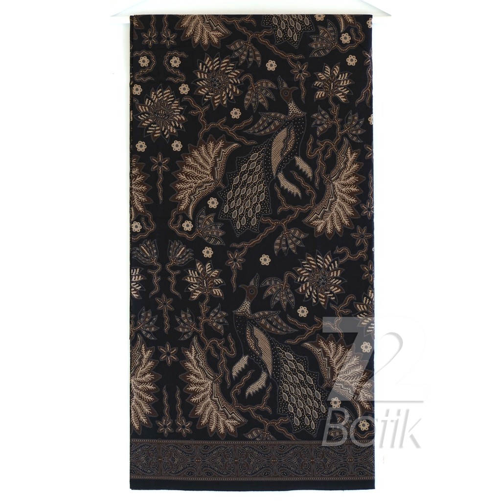 KAIN BATIK PREMIUM Bahan Katun Motif Kembang Warna Hitam Black Item 722605 Cap 72 Jarik Jarit Samping Kebat Panjang Batik Katun Modern Premium Bahan Seragam Batik Pernikahan Kantor Keluarga Murah Kamen Jadi Batik Bali Lembaran