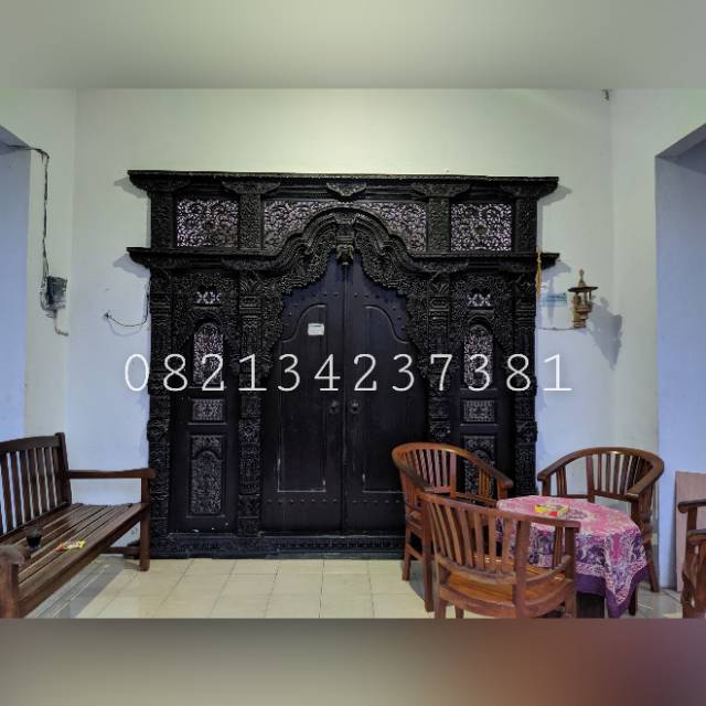 PINTU GEBYOK UKIR JATI JEPARA 3 meter