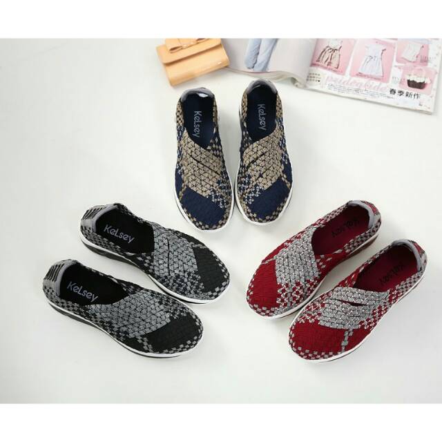 Sepatu Rajut Anyaman KELSEY B-1