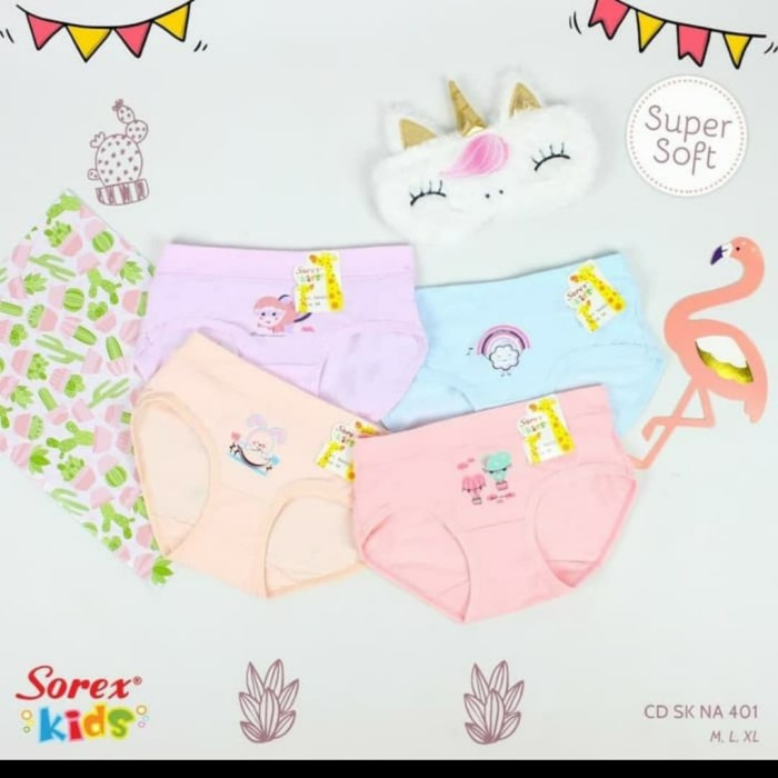 2 PCS CELANA DALAM SOREX KIDS ANAK PEREMPUAN / SOREX KIDS GIRLS UNDERWEAR PANTIES NA-401 | NA_402