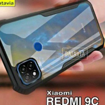 0RI REDMI 9C SPIGEN CLEAR SHOCKPROOF BAHAN FUZE Mika Bening Bagian Pinggir SOFT Sudut Anti Shock