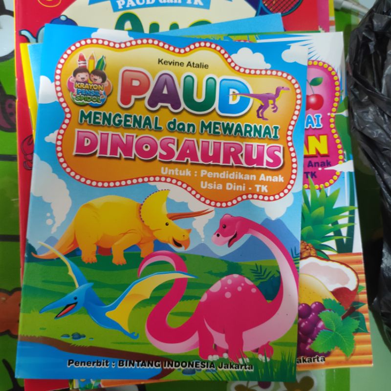 Buku Edukatif Mengenal dan Mewarnai-dinosaurus