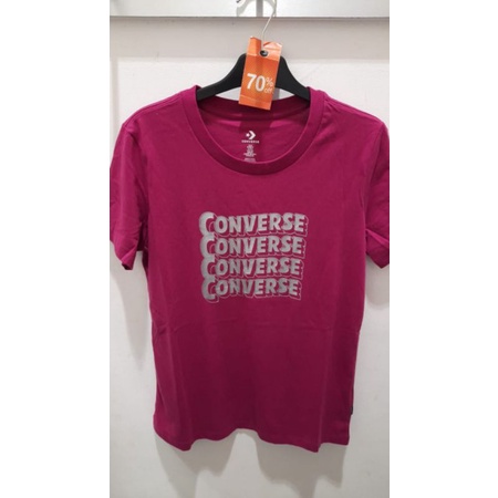 kaos converse cewek pink / kaos converse pink original / kaos converse wanita diskon / converse