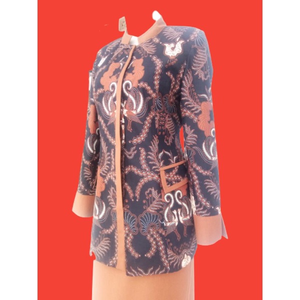Blezer/jas batik wanita, baju guru, baju kondangan, baju dinas