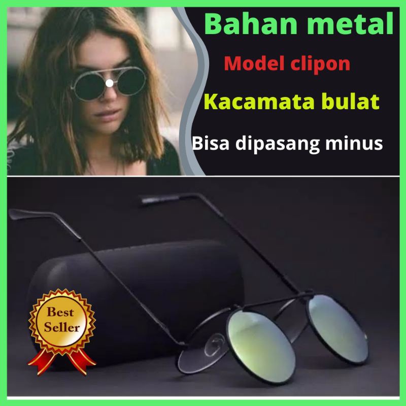 KACAMATA FASHION BOBOHO CLIP ON DOUBLE LENS KACAMATA BULAT HERRY PORTER JHON LENON KACAMATA BULAT