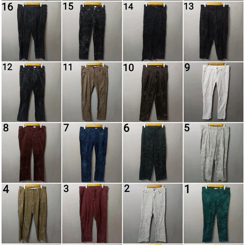 CPU1 l corduroy uniqlo l celana panjang l kodoray l korduroy l baggy l kulot l cutbray l pensil vol 