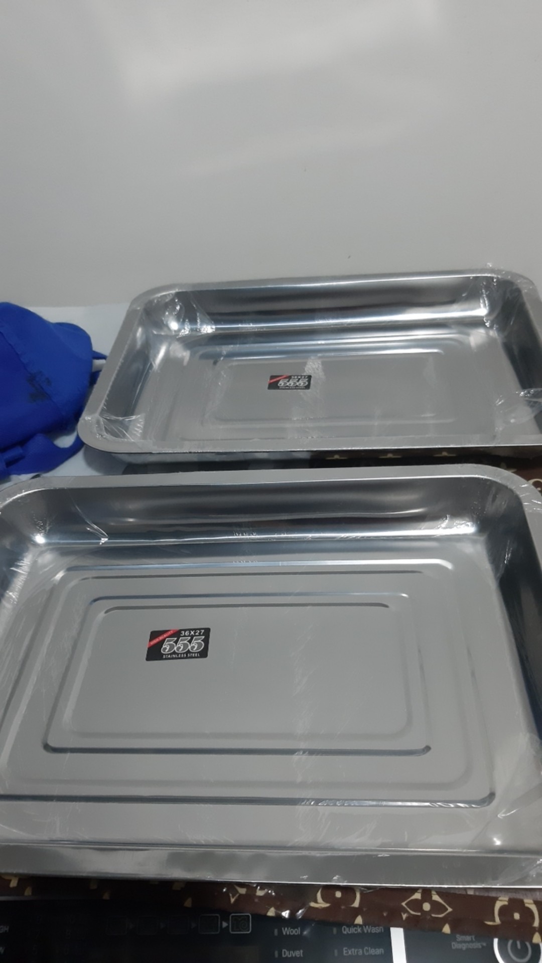 Nampan Stainless Persegi / Nampan Baki Stainless Ukuran Panjang 36cm Lebar 27cm