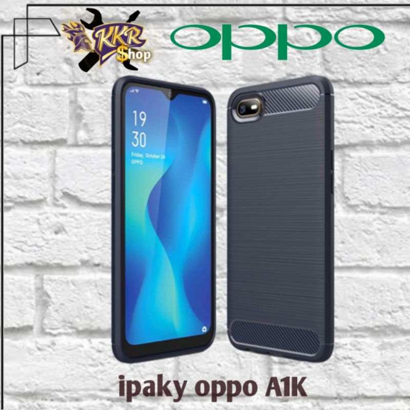 case ipaky carbon oppo a1k hitam premium