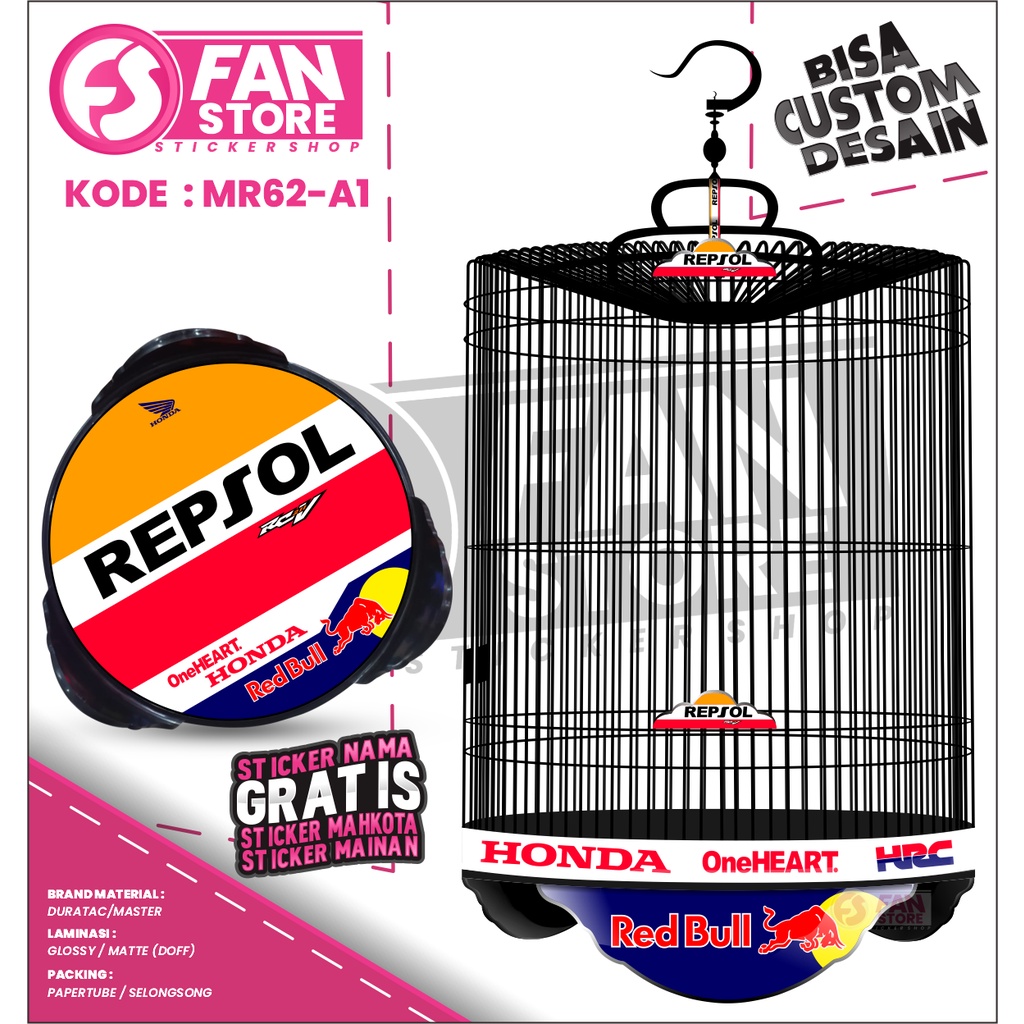 Sticker Sangkar Murai - Stiker Decal Tebok Murai Custom Racing - Decal Murai
