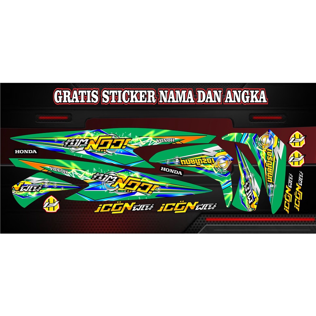 Sticker Striping Motor Honda Beat 2020/2021 Motif Simple Keren Bisa COD