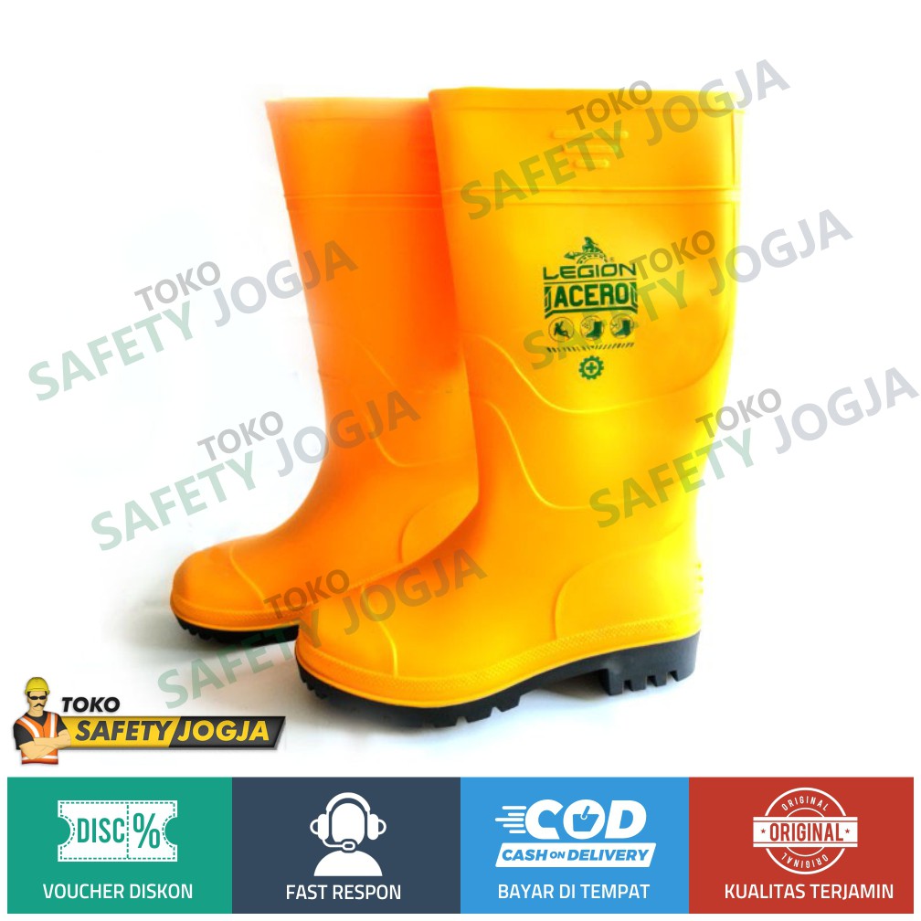 SEPATU BOOT KARET TANPA UJUNG BESI LEGION ACERO