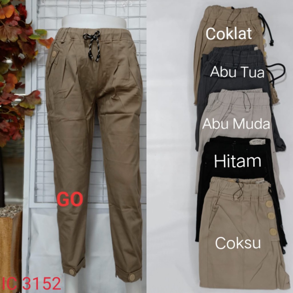 gof INCIEM Celana Panjang Baggy Pant Wanita Celana Panjang Full Karet