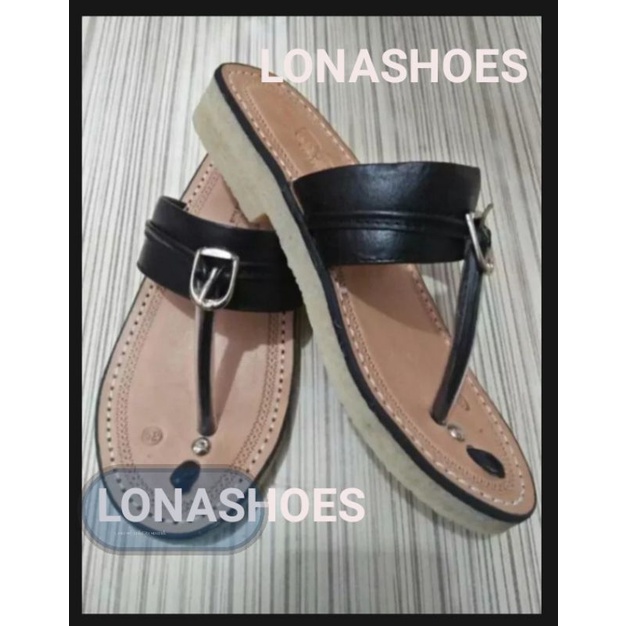 SANDAL TRADITIONAL SI PITUNG TEROMPAH KULIT ASLI