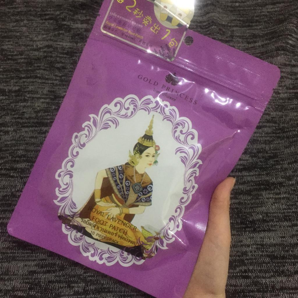 Gold Princess Royal Detoxification , Lavender , Ginger Foot Patch from Thailand