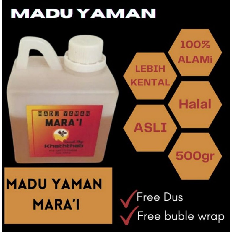 

[BISA SAMEDAY] Madu Yaman 500g Mara'i/Maro'i/Marai Grade 1 Asli 100% ORI Premium