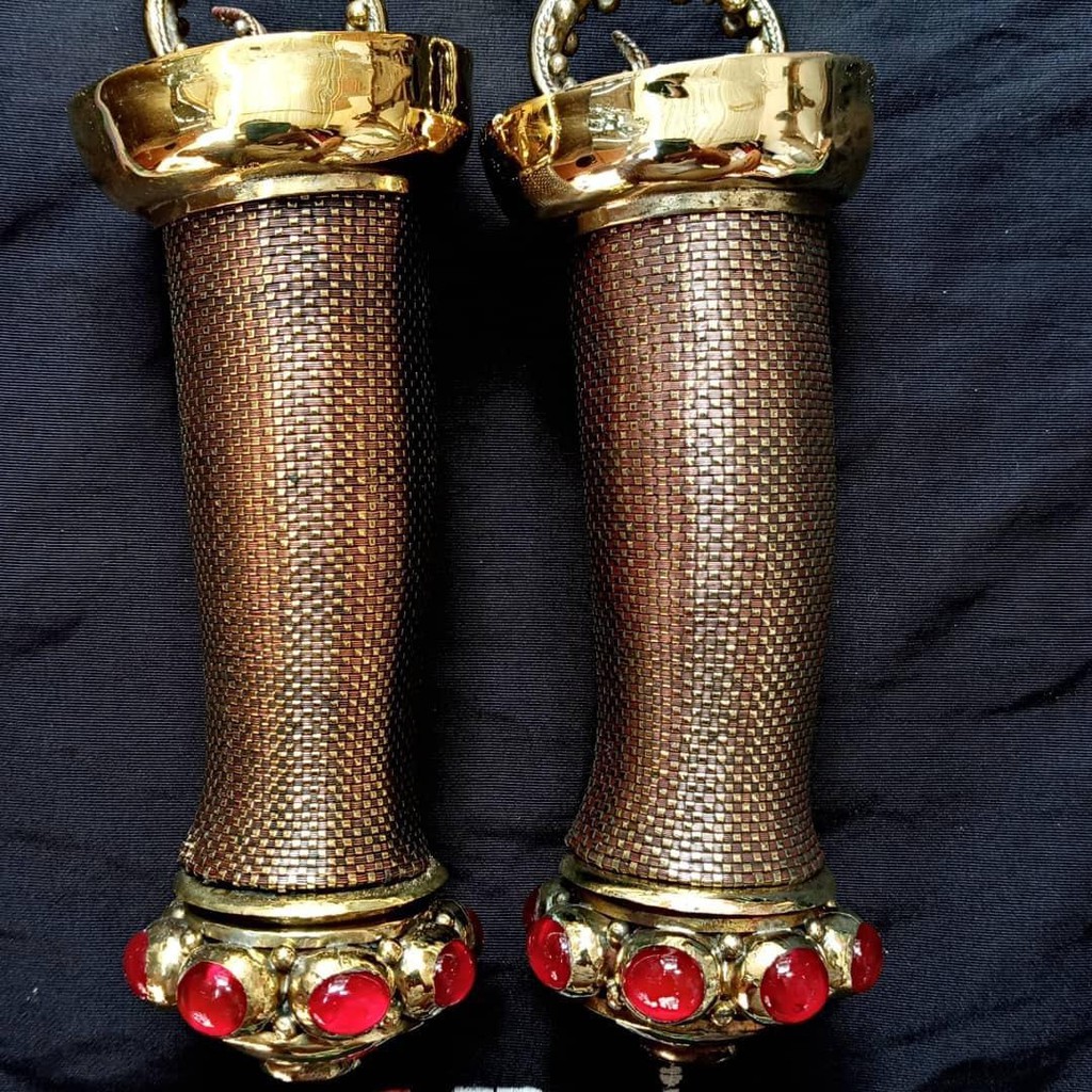 Keris Handle Deder Danganan Gerantim Tembaga Kuningan Pusaka Tosanaji Barang Antik Souvenir