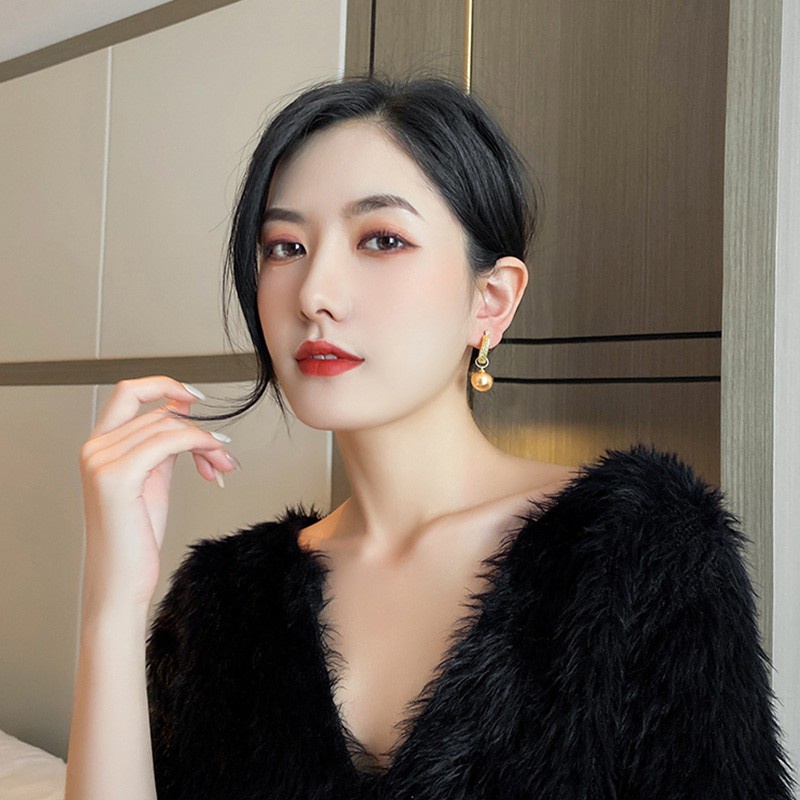 Anting Mutiara Gaya Retro Korea Hong Kong Untuk Wanita