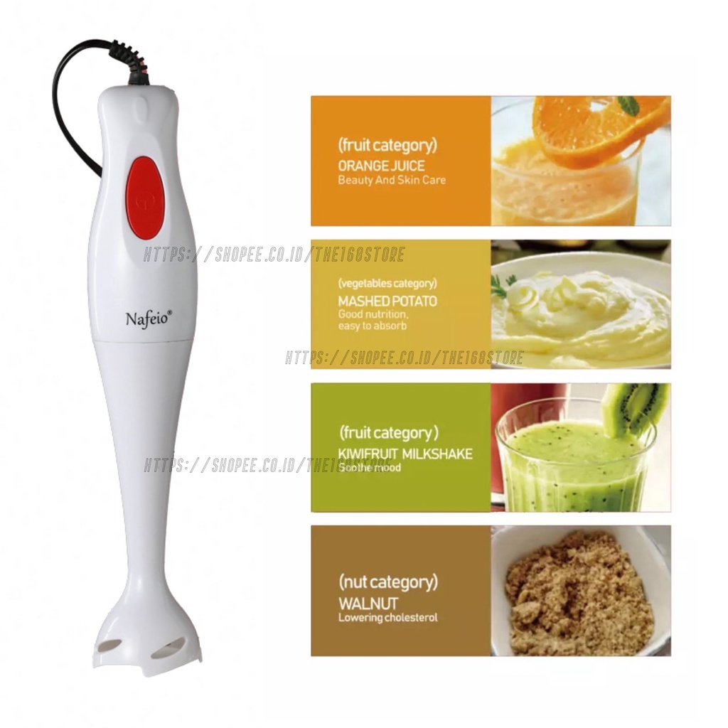 Nafeio Hand Blender Tangan Penggiling Juice Buah Daging Kacang Keledai Mesin Pencincang Makanan Portable