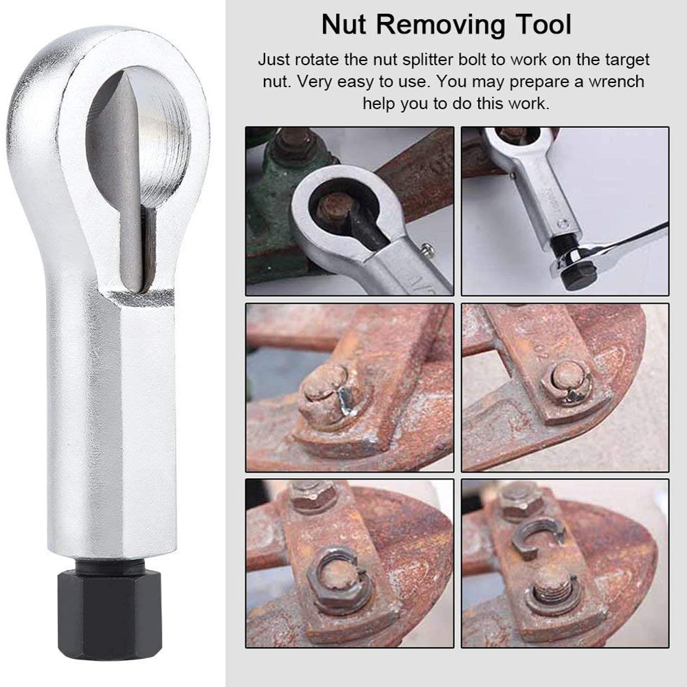 4 Pcs 9-27 Mm Rusty Nut Splitter Rusak Baut Mur Extractor Set Sekrup Pemisah Remover Alat Pemotong Sekrup Breaker Set